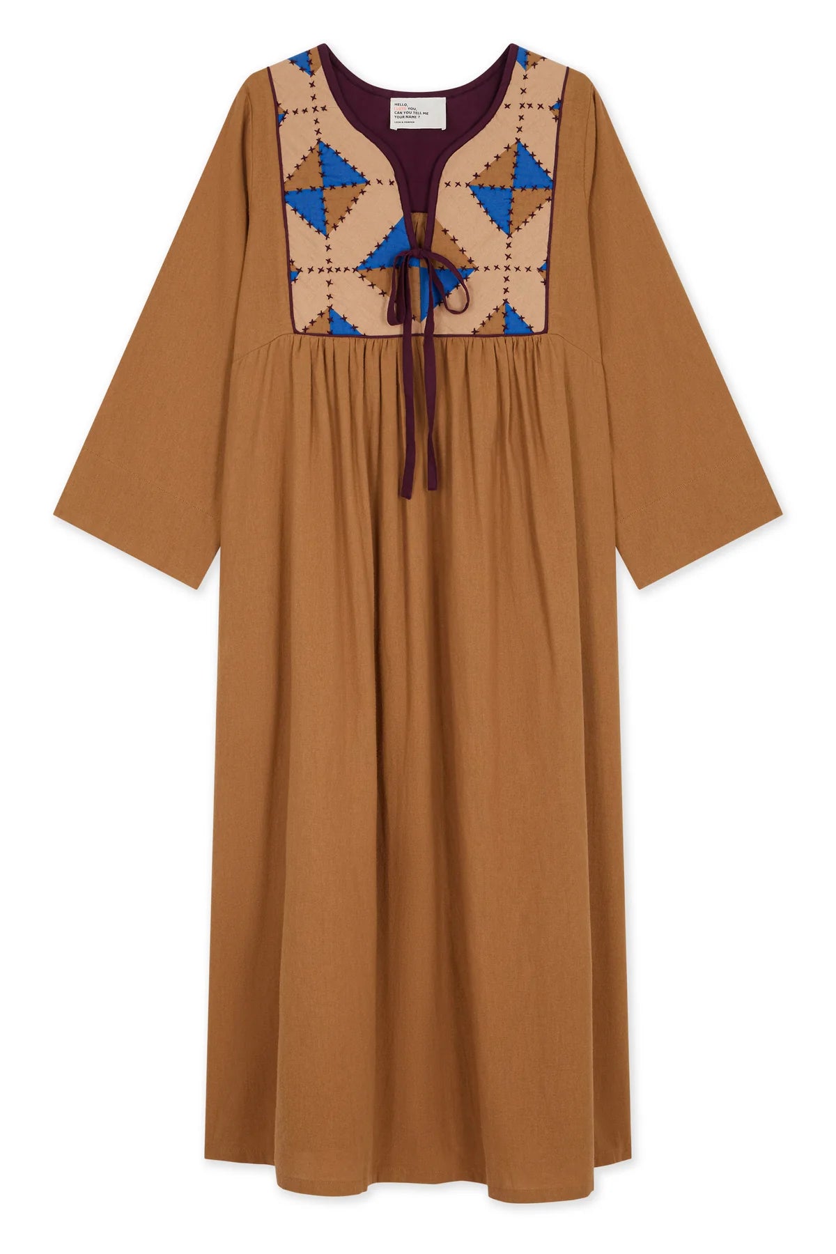 Robe Rom Losange Camel